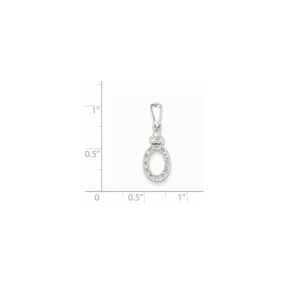 14K Weißgold Vintage Echtdiamant-Anhänger
