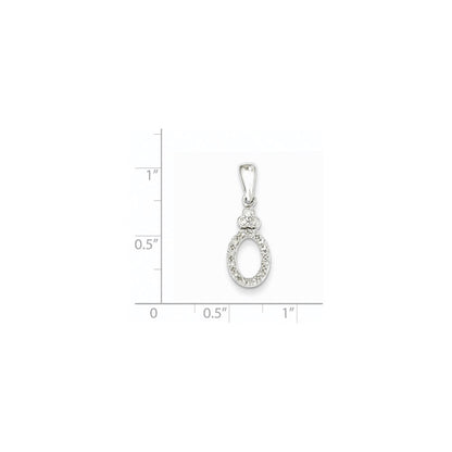 14K Weißgold Vintage Echtdiamant-Anhänger