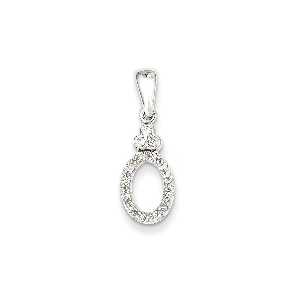 14K Weißgold Vintage Echtdiamant-Anhänger