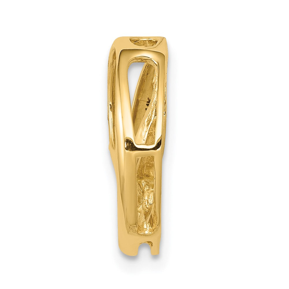 14K Gelbgold 0,375 ct. Labor gezüchteter Diamant VS/SI+ G+ Kreis-Ketten-Gleitanhänger