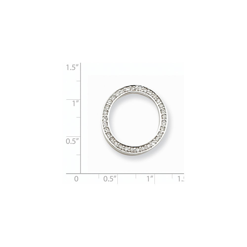 14K Weißgold AAA Echtdiamant-Anhänger