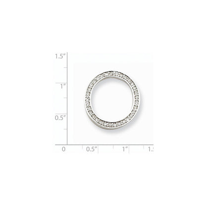 14K Weißgold AAA Echtdiamant-Anhänger