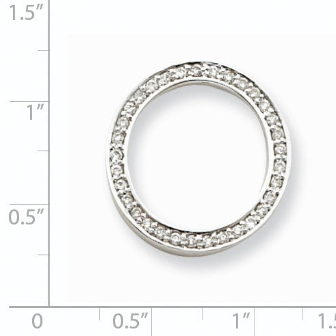 14K Weißgold AAA Echtdiamant-Anhänger
