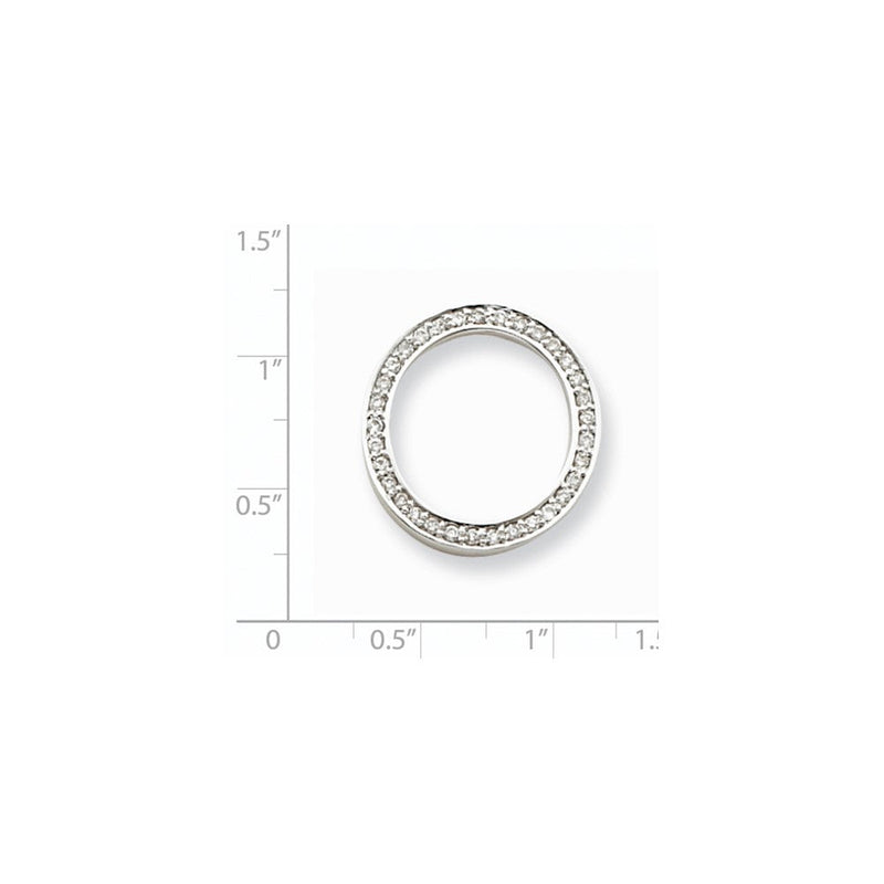 14K Weißgold Anhänger mit einem echten Diamanten