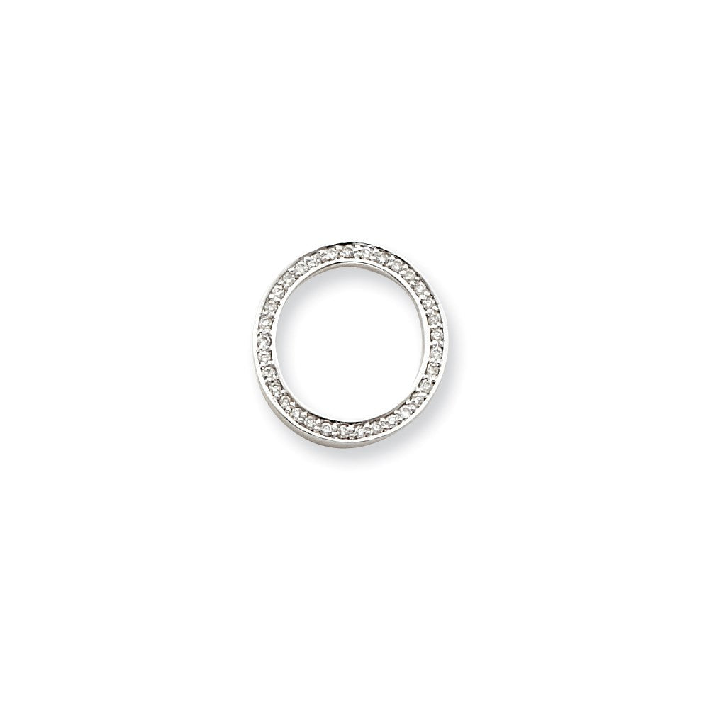 Anhänger aus 14K Weißgold mit echtem Diamanten, VS