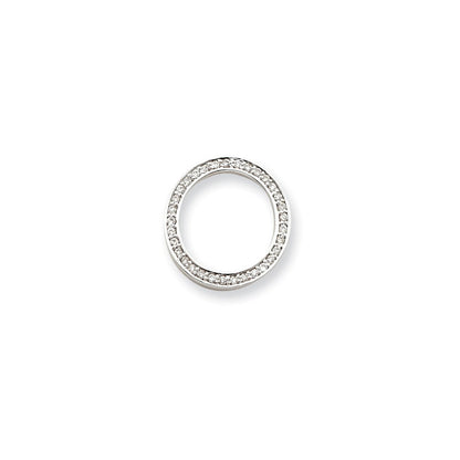 Anhänger aus 14K Weißgold mit echtem Diamanten, VS