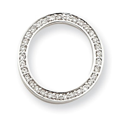 14K Weißgold AAA Echtdiamant-Anhänger