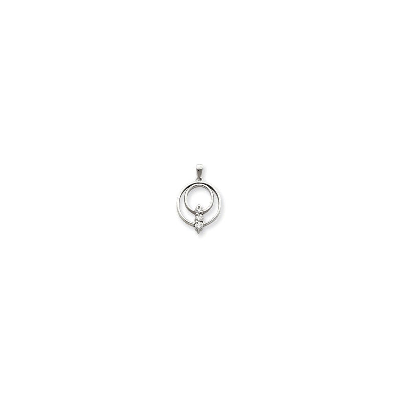 14K Weißgold Moissanit-Anhänger