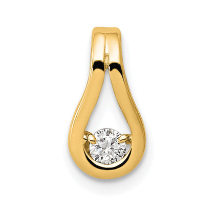 14 Karat 2,8 mm AA tropfenförmiger Diamant-Anhänger zum Aufschieben
