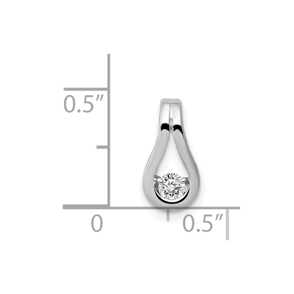 Platin 2,8mm AA Echter Diamant Tropfenform-Gleitanhänger