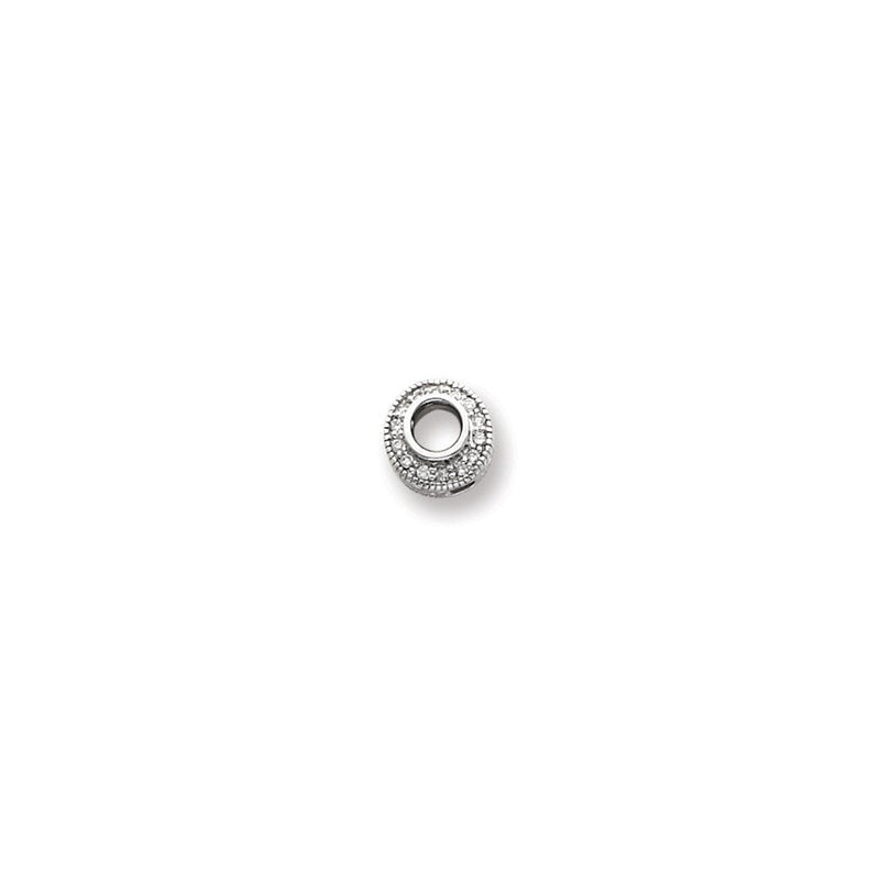 14K Weißgold-Anhänger mit Diamant