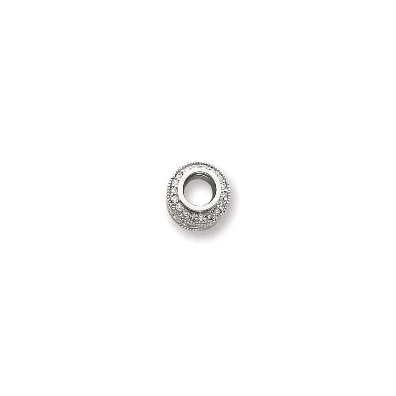 14K Weißgold AA Diamant-Anhänger