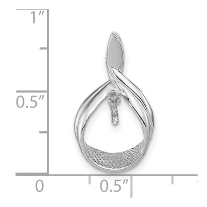 14K Weißgold 7 mm Weiße Runde Süßwasser-Zuchtperle A mit echtem Diamant-Anhänger