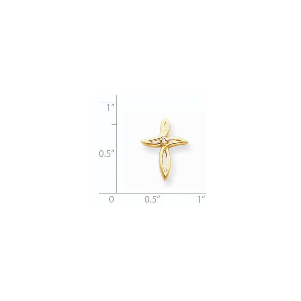 14K AA-Diamant-Kreuzanhänger „Passion“