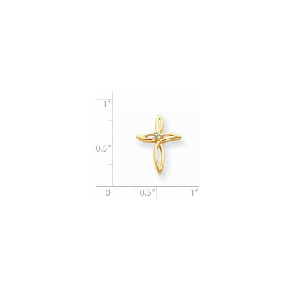 14K AA-Diamant-Kreuzanhänger „Passion“