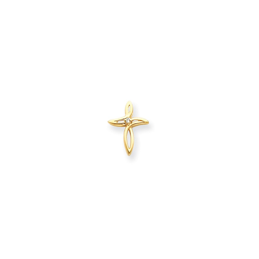 14K AA-Diamant-Kreuzanhänger „Passion“