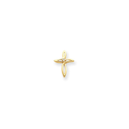 14K AA-Diamant-Kreuzanhänger „Passion“