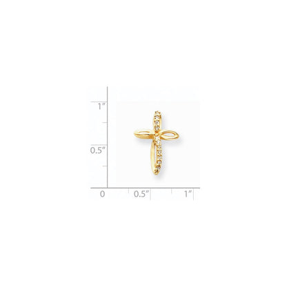 14K Diamant-Kreuzanhänger