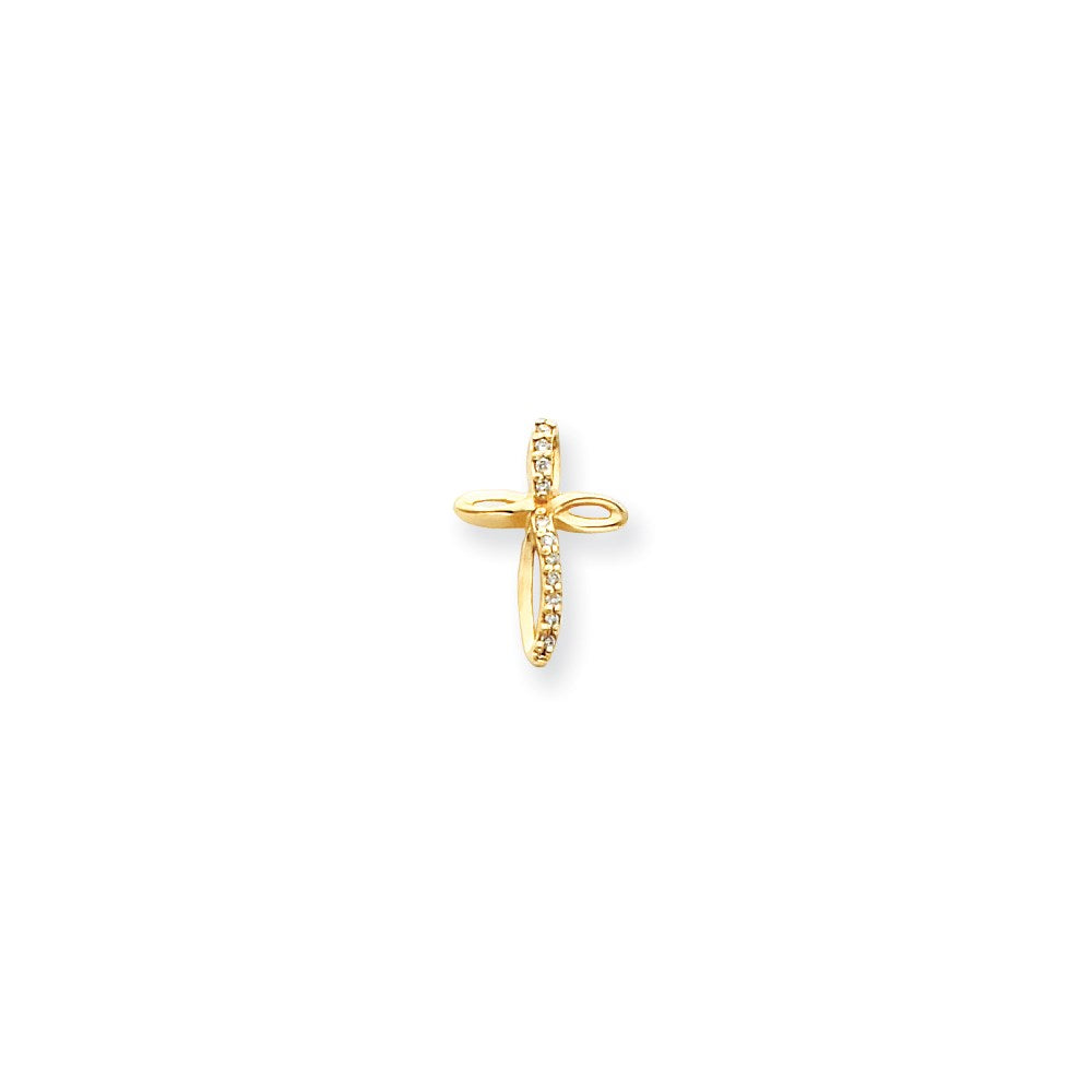 14K Gold Diamant-Kreuz-Anhänger