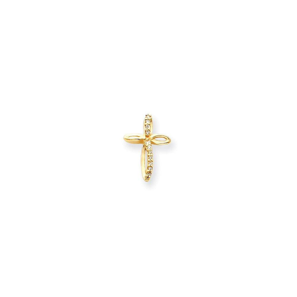 14K Diamant-Kreuzanhänger