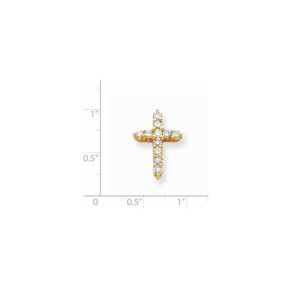 14K Gelbgold Diamant-Kreuzanhänger