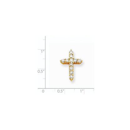 14K Gelbgold Diamant-Kreuzanhänger