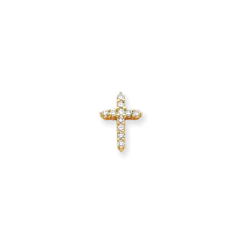 14K Gelbgold Diamant-Kreuzanhänger