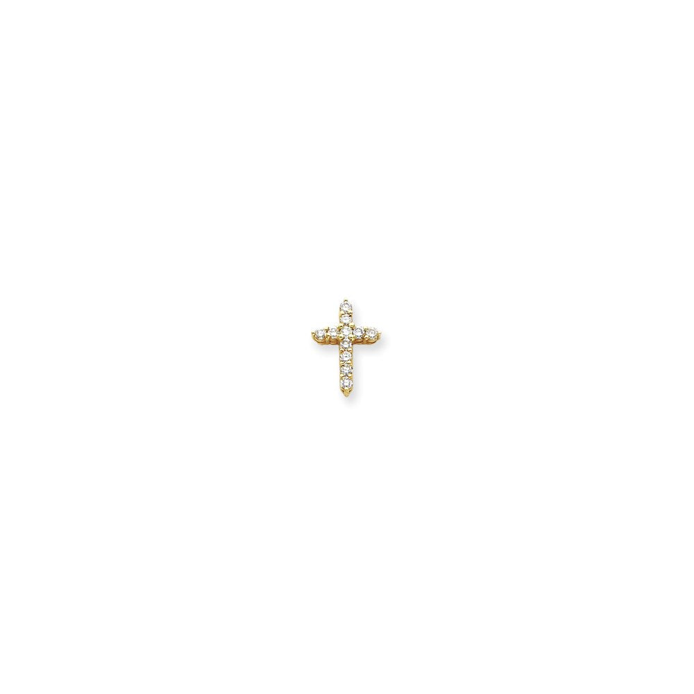 14K Gelbgold Diamant-Kreuzanhänger