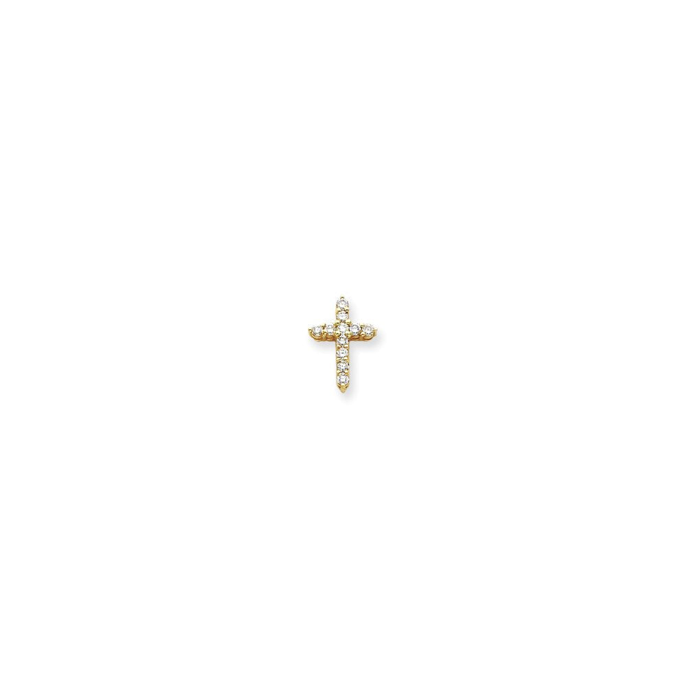 14K Diamant-Kreuzanhänger