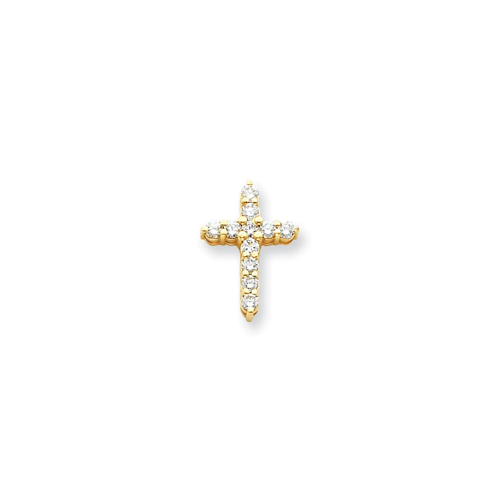 14K Diamant-Kreuzanhänger, AA-Qualität