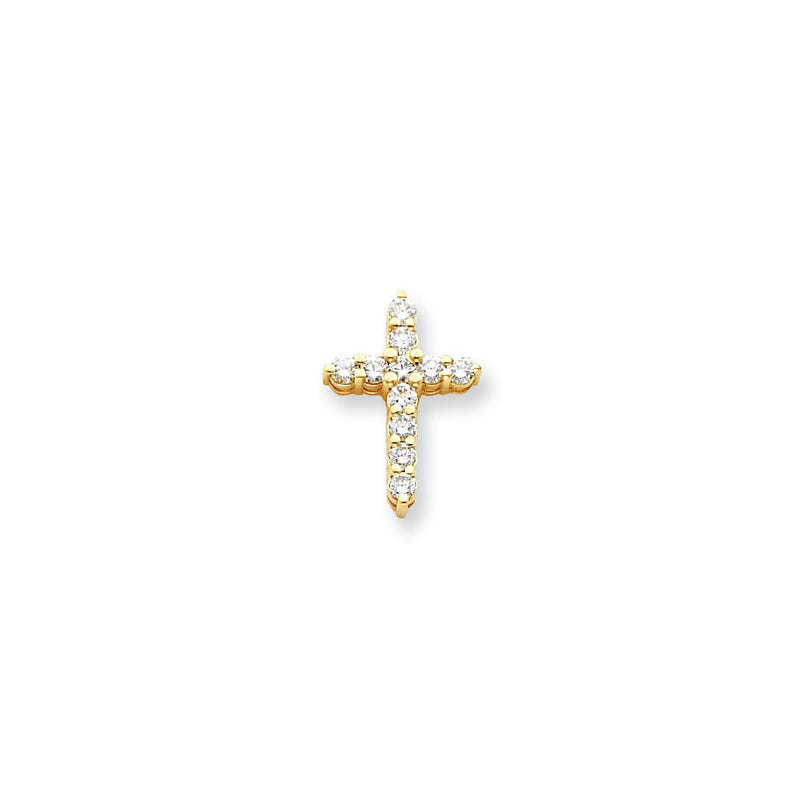 14K Diamant-Kreuzanhänger, AA-Qualität