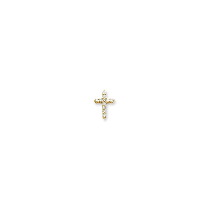 14K AAA Diamant-Kreuzanhänger