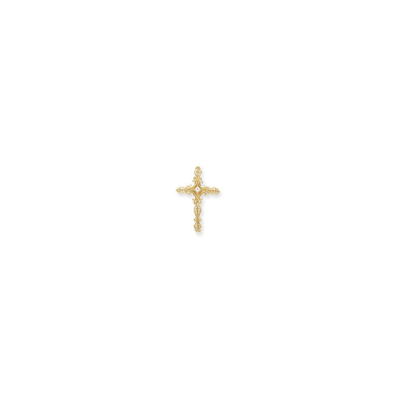 14K Gelbgold VS Echtdiamant-Kreuzanhänger