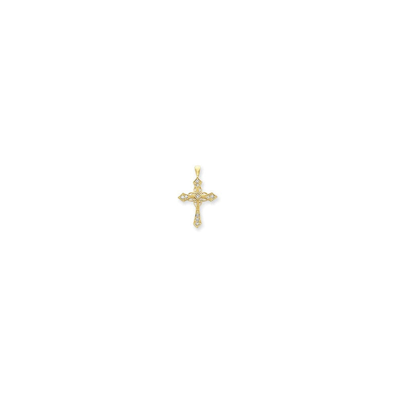14K Gelbgold Diamant-Kreuzanhänger (VS)