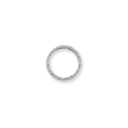 14K Weißgold Anhänger mit echten Diamanten in Kreisform
