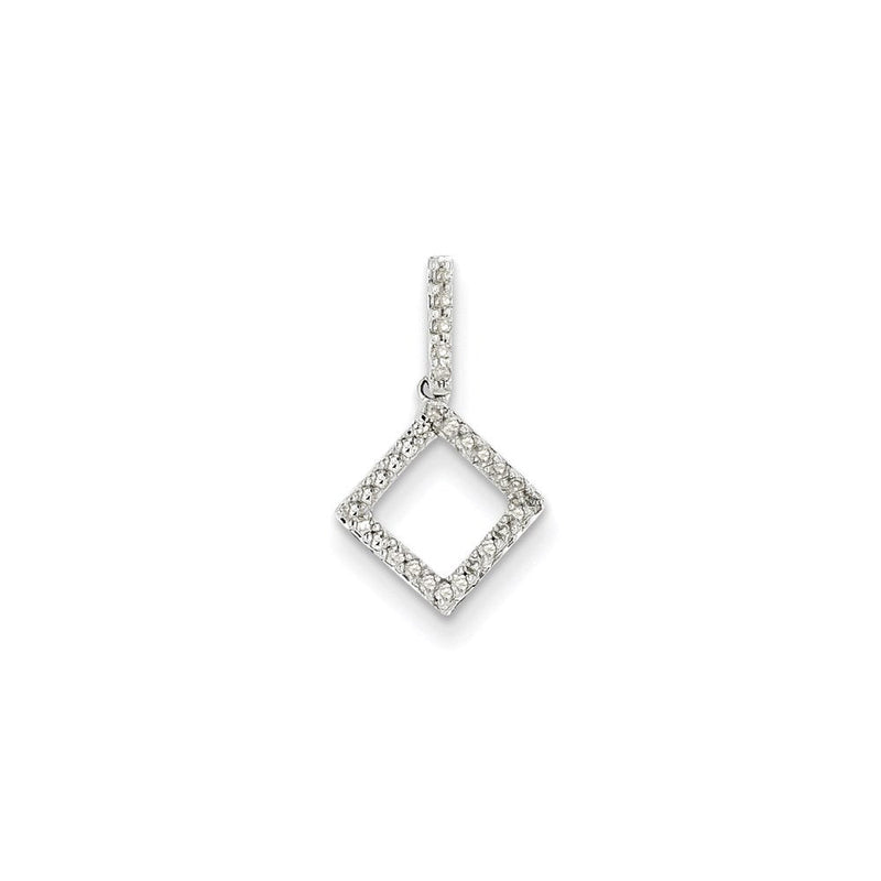 14K Weißgold Diamant-Anhänger