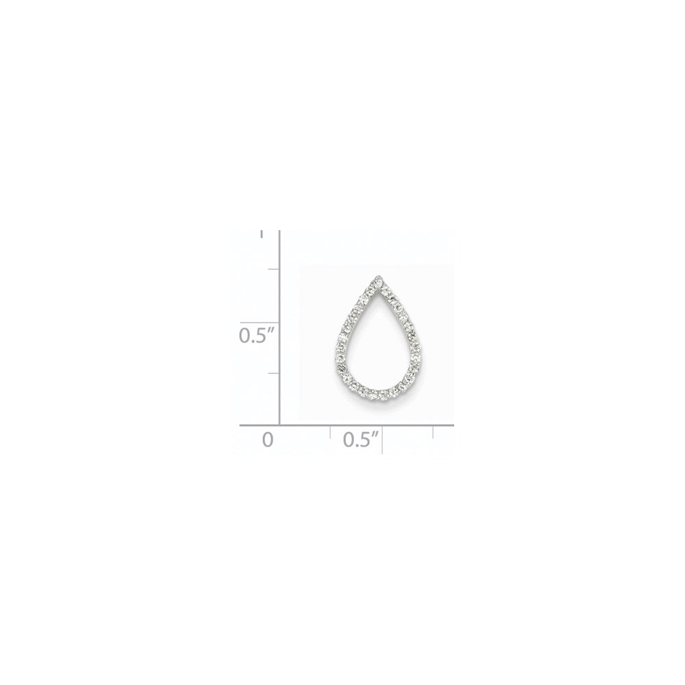 Tropfen-Anhänger mit echtem Diamant aus 14K Weißgold
