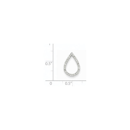 Tropfen-Anhänger mit echtem Diamant aus 14K Weißgold