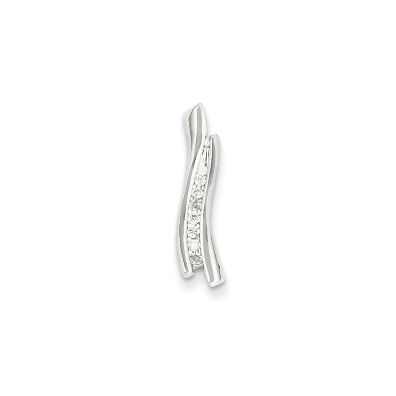 14K Weißgold Echt Diamant Journey Kette Anhänger