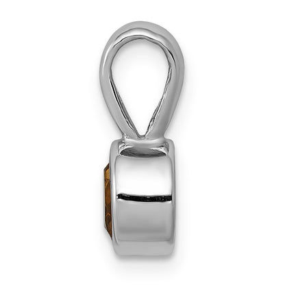 14K Weißgold Citrin-Anhänger, 0,40 ct