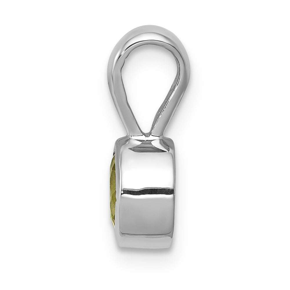 14K Weißgold Peridot-Anhänger, 0,55 ct