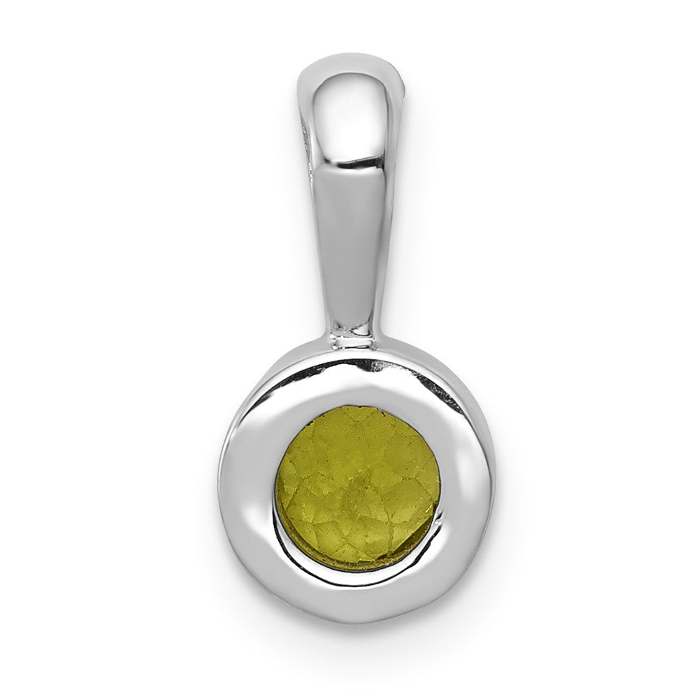 14K Weißgold Peridot-Anhänger, 0,55 ct