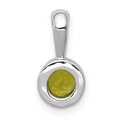 14K Weißgold Peridot-Anhänger, 0,55 ct