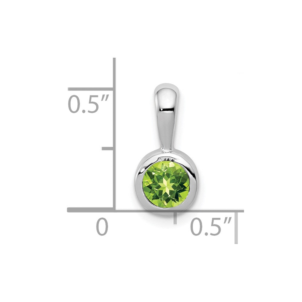 14K Weißgold Peridot-Anhänger, 0,55 ct