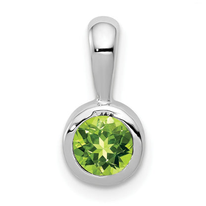 14K Weißgold Peridot-Anhänger, 0,55 ct