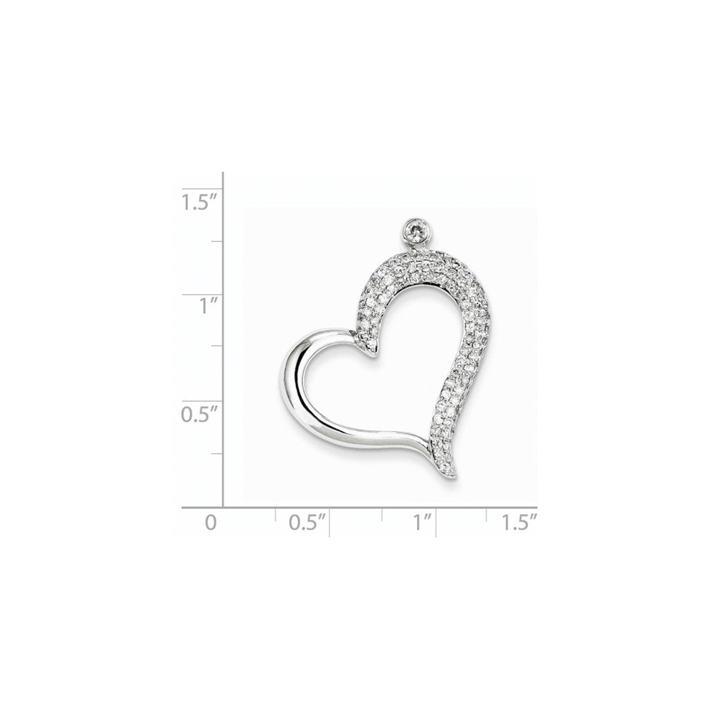 14K Weißgold Echt Diamant Herz Kette Anhänger