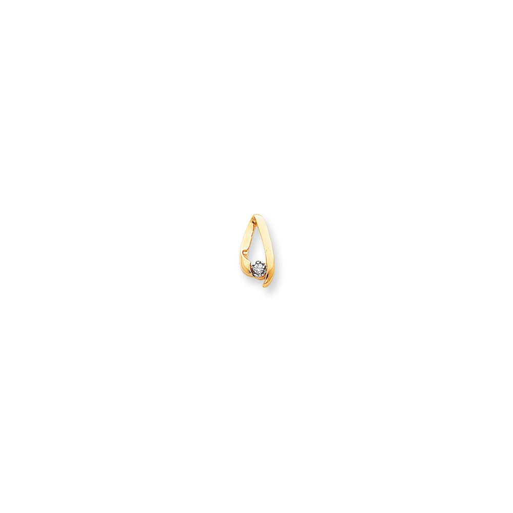 14K Gelbgold Diamant-Kettenschieber