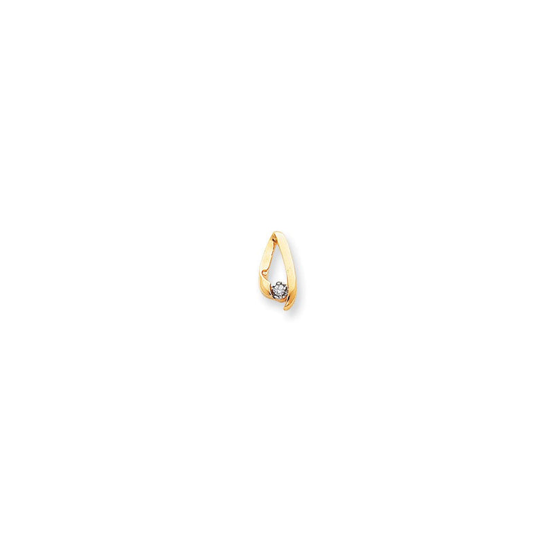 14K Gelbgold Diamant-Kettenschieber