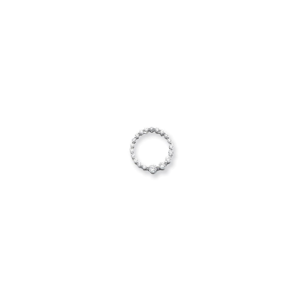 14K Weißgold Echter Diamant-Anhänger