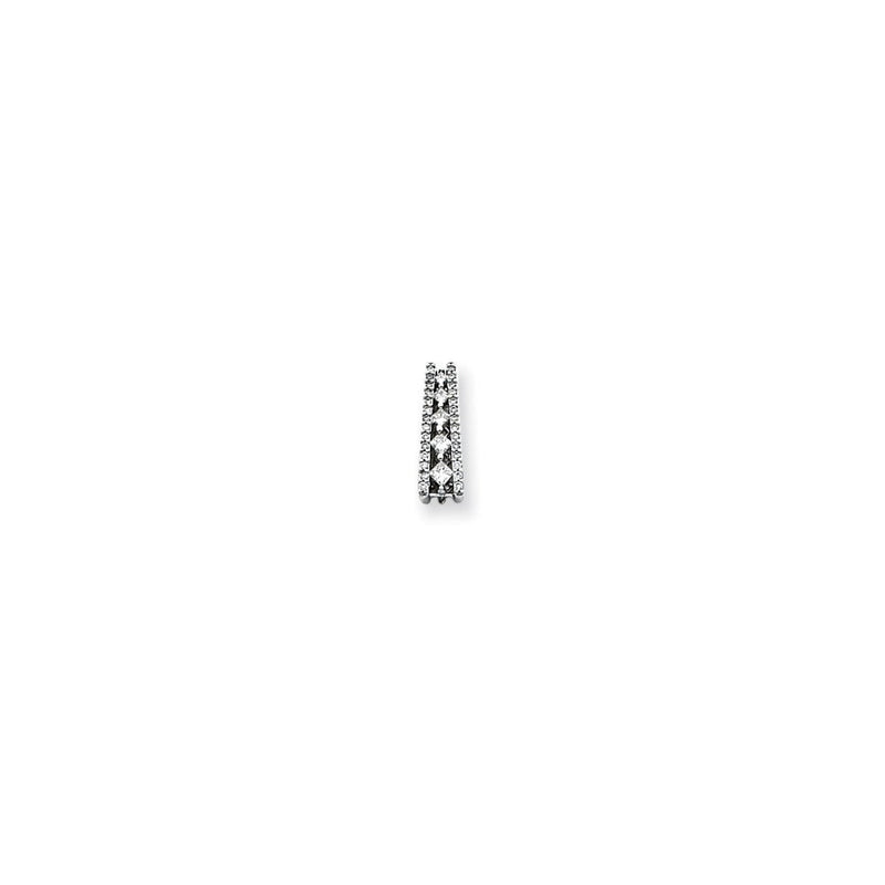 14K Weißgold Anhänger mit echten Diamanten im Verlauf